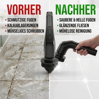 Elektrische Reinigungsbürste mit Teleskopstange – 8 in 1 Akku Spin Scrubber für Bad, Fliesen & Küche