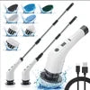 Elektrische Reinigungsbürste mit Teleskopstange – 8 in 1 Akku Spin Scrubber für Bad, Fliesen & Küche
